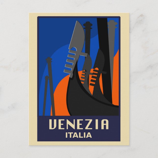 Venedig, Italien Vintage Reise Postkarte (Vorderseite)