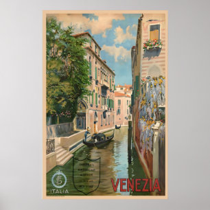 Venedig Italien Vintage-Reiseplakat-Druck Poster