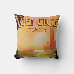Venedig, Italien Vintage-Reiseposter Kissen