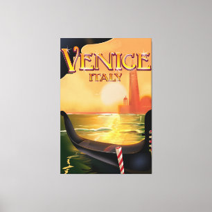 Venedig, Italien Vintage-Reiseposter Leinwanddruck