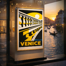 Venedig Italien Vintage Retro Geometrische Kunst P Poster