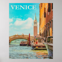Venedig, Italien Vintage Travel Poster