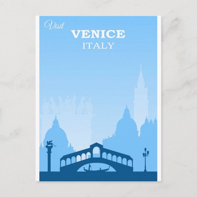 Venedig Italien Vintage Travel Poster Postkarte (Vorderseite)