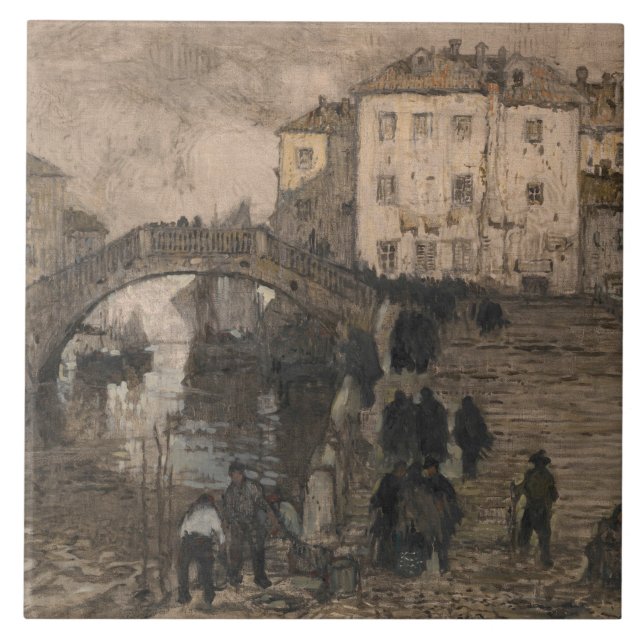 Venedig, Italien (Vintage Venezianische Landschaft Fliese (Vorderseite)