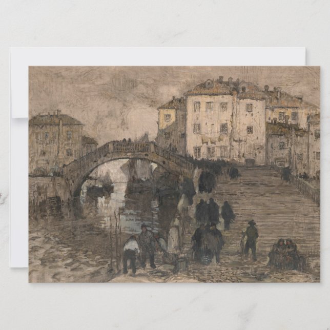 Venedig, Italien (Vintage Venezianische Landschaft Karte (Vorderseite)