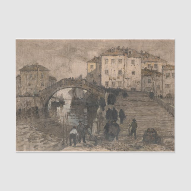 Venedig, Italien (Vintage Venezianische Landschaft Seidenpapier (Vorderseite)