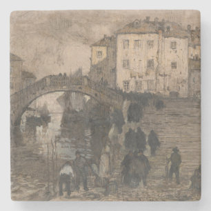 Venedig, Italien (Vintage Venezianische Landschaft Steinuntersetzer