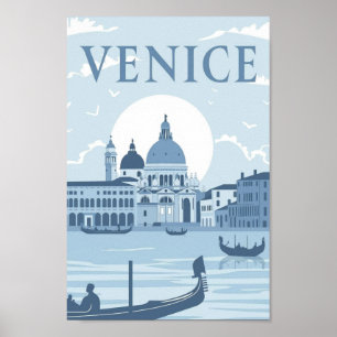 Venedig Italien Vintager berühmter Reiseort Poster