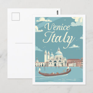 Venedig Italien Vintager berühmter Reiseort Postkarte