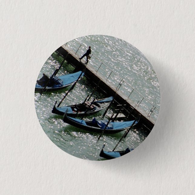 Venedig, Italien: Wandern mit Gondeln Button (Vorderseite)