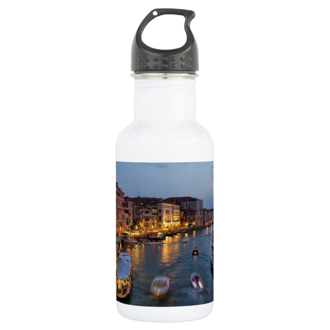VENEDIG-KANAL EDELSTAHLFLASCHE (Vorderseite)
