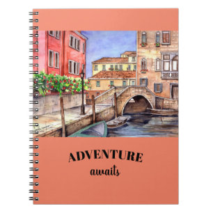 Venedig-Kanal - Feder & Aquarell Notizblock