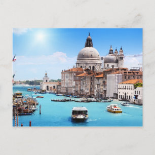 Venedig-Kanal im Sommer Postkarte