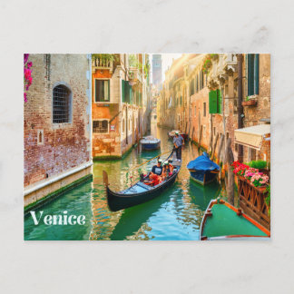 Venedig-Kanal, Italien Postkarte