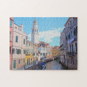 Venedig Kanal & Turm Italienische Sommerferien Ita Puzzle