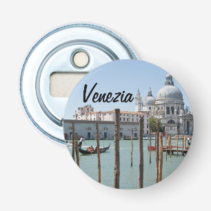 Venedig Kanal und Kirche mit Text Flaschenöffner