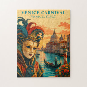 Venedig Karneval Italien Vintage Venezianische Mas Puzzle