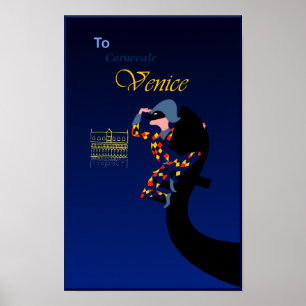 Venedig, Karneval-Reiseposter Poster