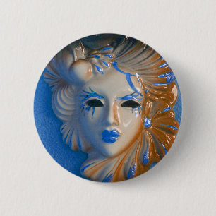 Venedig-Karnevals-Maske Button