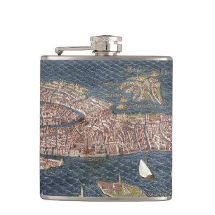 VENEDIG: KARTE, 16. Jahrhundert Flachmann