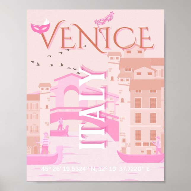 Venedig Kunst, Italien, Reisen Kunst, Pastell Poster (Vorne)