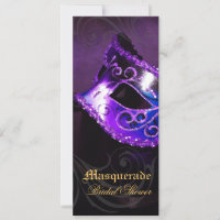 Venedig Lila Masquerade Bridal Dusche Einladung