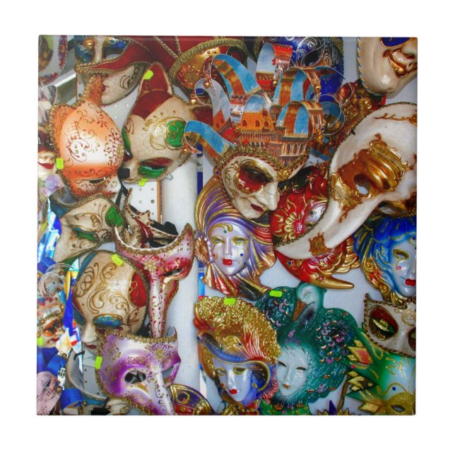 Venedig-Masken Fliese (Vorderseite)