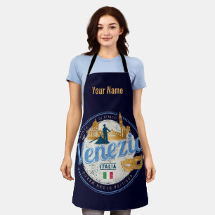 Venedig mit Gondolier Italien Karneval Vintag Schürze