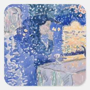 Venedig-Nacht des Festivals des Redeemer Quadratischer Aufkleber