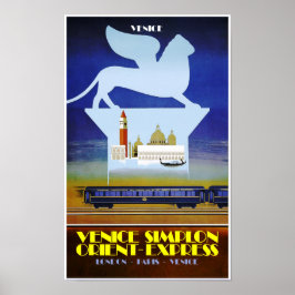 Venedig, Orient Express Reiseplakat Poster