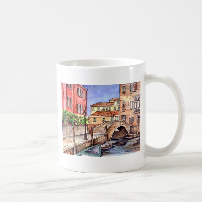 Venedig - Pen & Wash Wasserfarbe Kaffeetasse (Rechts)