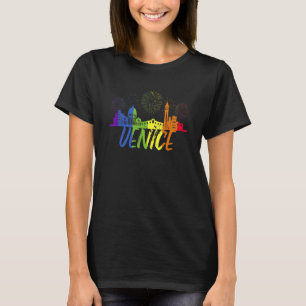 Venedig Pride Skyline  Pride Parade Venedig T-Shirt