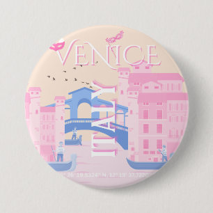 Venedig Reisen Kunst, Italien, Reisen Kunst, Rosa Button