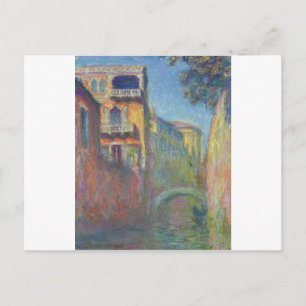 Venedig, Rio de Sankt Salute durch Claude Monet Feiertagspostkarte