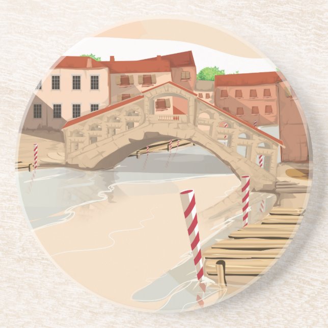 Venedig Sandstein Untersetzer (Vorne)