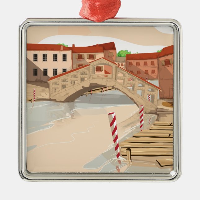 Venedig Silbernes Ornament (Vorne)