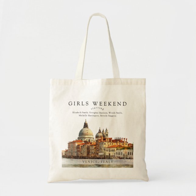 Venedig Skyline Aquarell Mädchen-Wochenende Tragetasche (Vorne)
