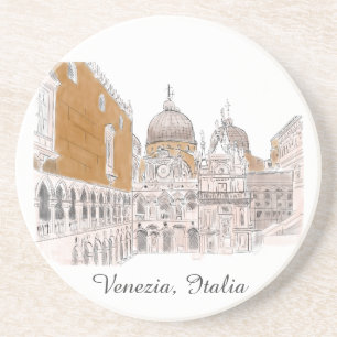 Venedig St. Marks Square Klassische Illustration Getränkeuntersetzer