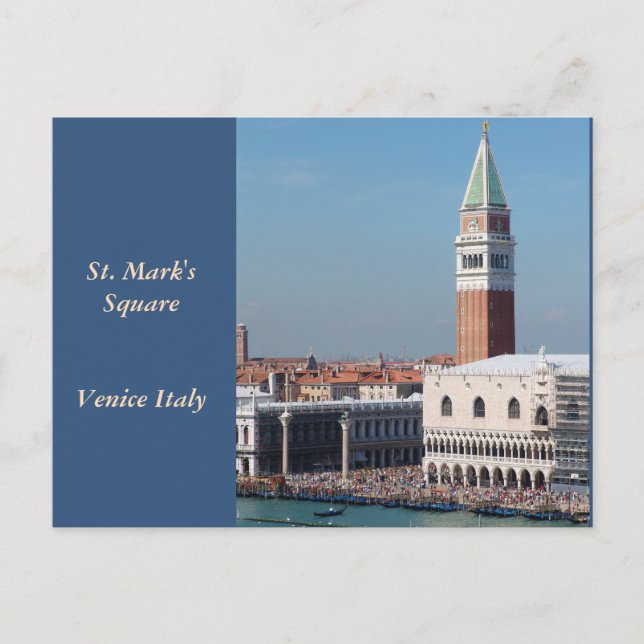 Venedig, St. Markusplatz-Fotografie, Grand Canal Postkarte (Vorderseite)