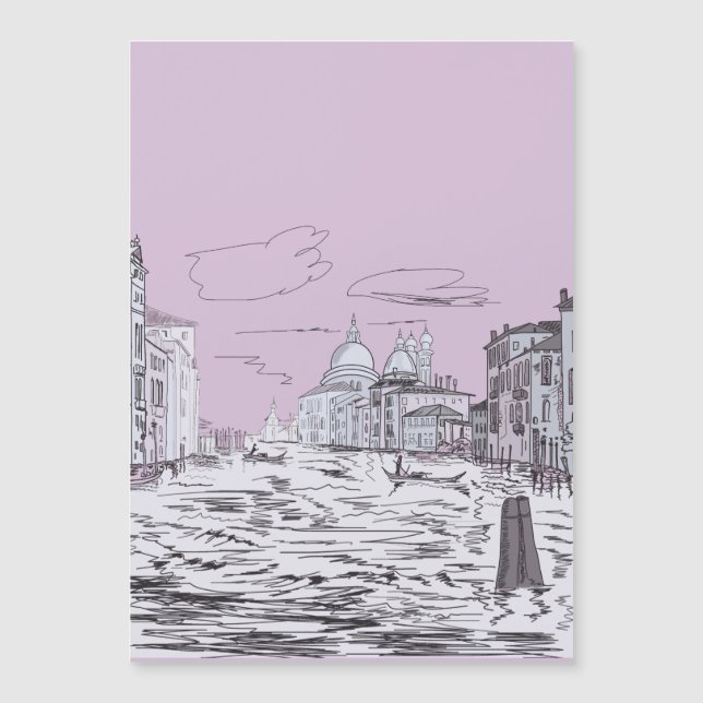 Venedig. Stadt am Wasser Magnetkarte (Vorderseite)