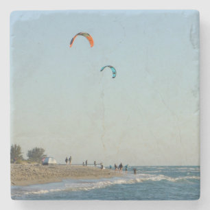 Venedig-Strand-Drachen-Surfer Steinuntersetzer