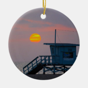 Venedig-Strand-Sonnenuntergang Keramik Ornament