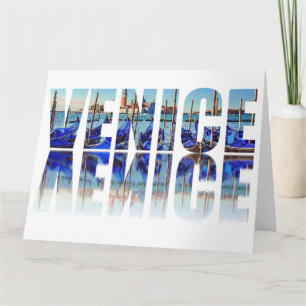 Venedig-Text mit Reflektion Karte