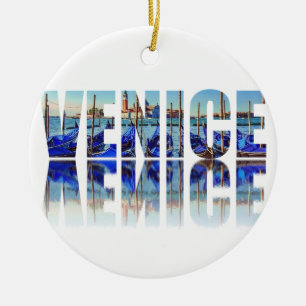 Venedig-Text mit Reflektion Keramik Ornament