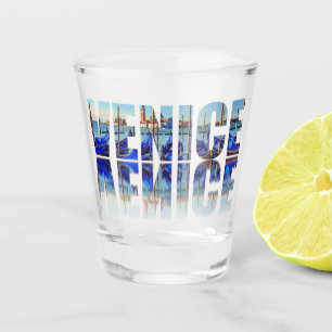 Venedig-Text mit Reflektionsglas Schnapsglas