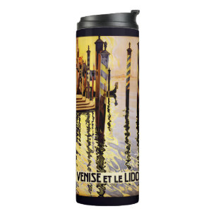 "Venedig und Lido" Italien Vintage-Reisebecher Thermosbecher