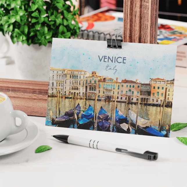 VENEDIG VENEZIA watercolor - Italien Reisen Souven Postkarte (Von Creator hochgeladen)
