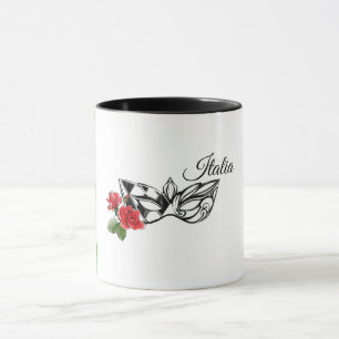 *~* Venedig Venezianisch Maske und Rose Italien Tasse