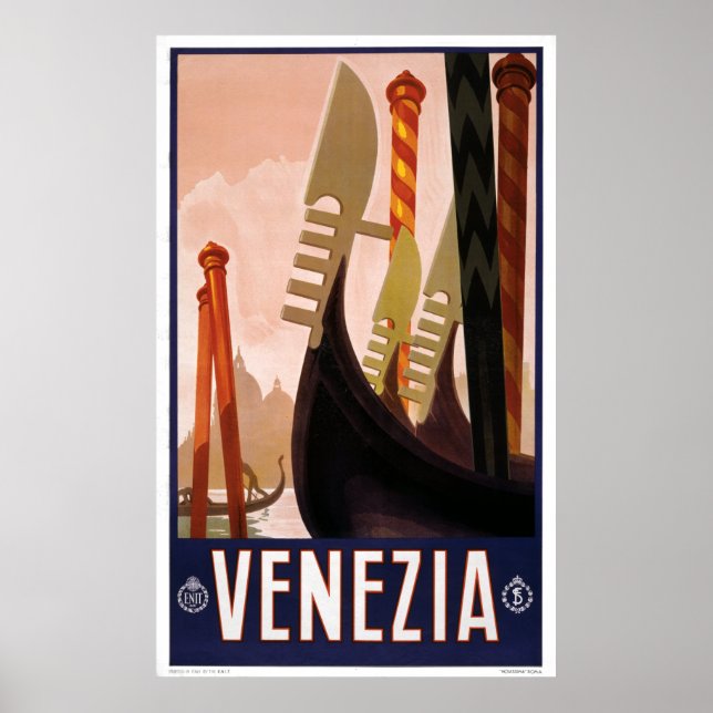 Venedig - Vintages italienisches Reiseplakat Poster (Vorne)