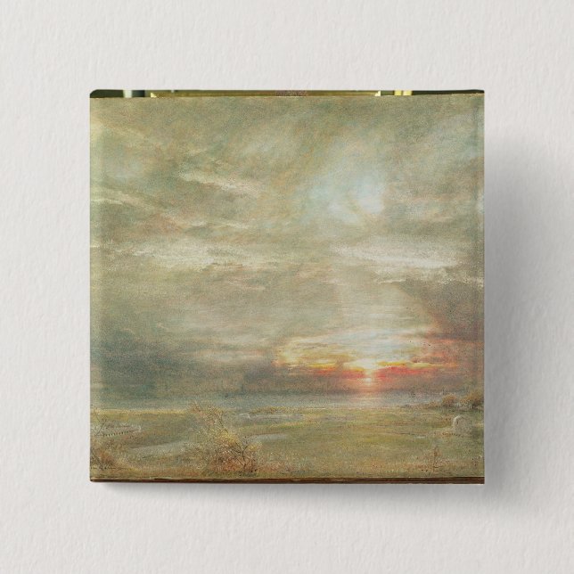 Venedig vom hebräischen Friedhof Button (Vorderseite)